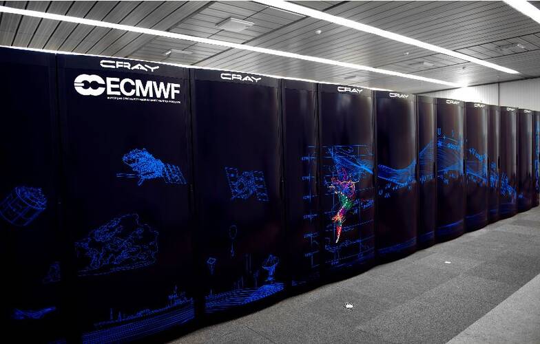 De supercomputers van het ECMWF. © ECMWF