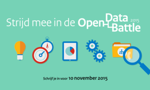 Doe mee met Open Data Battle en bedenk een unieke app, schrijf je in voor 10 november 2015.