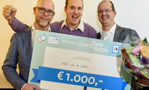 ICT-dienstverelener Cenmtric is de winnaar van de Open Data Battle van Rijkswaterstaat en KNMI met hier wil ik wonen. Foto: Rijkswaterstaat 