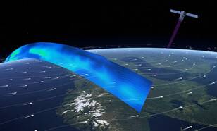 De satelliet Aeolus kan laten zien hoe wereldwijd windsnelheid en windrichting veranderen met de hoogte. Gegevens die van groot belang zijn voor de weersverwachting ©ESA/ATG medialab