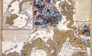 Kaart van de Kerstvloed 1717 van de Neurenberger cartograaf J.B. Homann. 