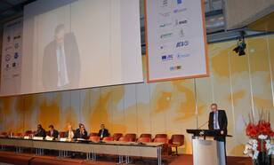 Frits Brouwer, hoofddirecteur KNMI, op de  High Level Meeting on National Drought Policies in Genève (foto: WMO)