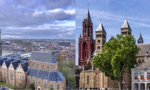 Stadsgezicht Groningen en Maastricht