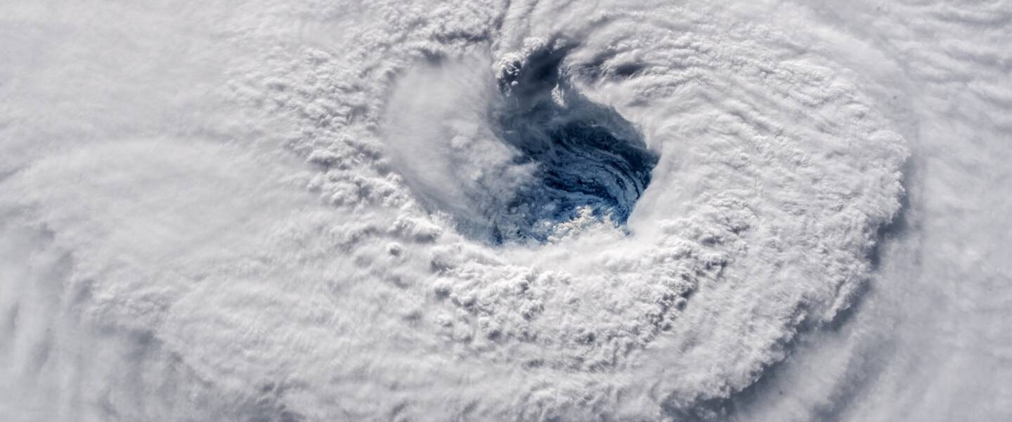 Satellietfoto van de tropische orkaan Florence uit 2018