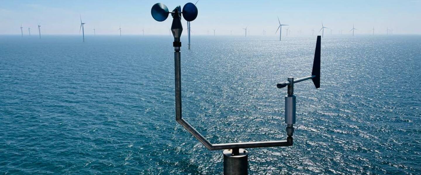 KNMI meetinstrument bij windpark op zee