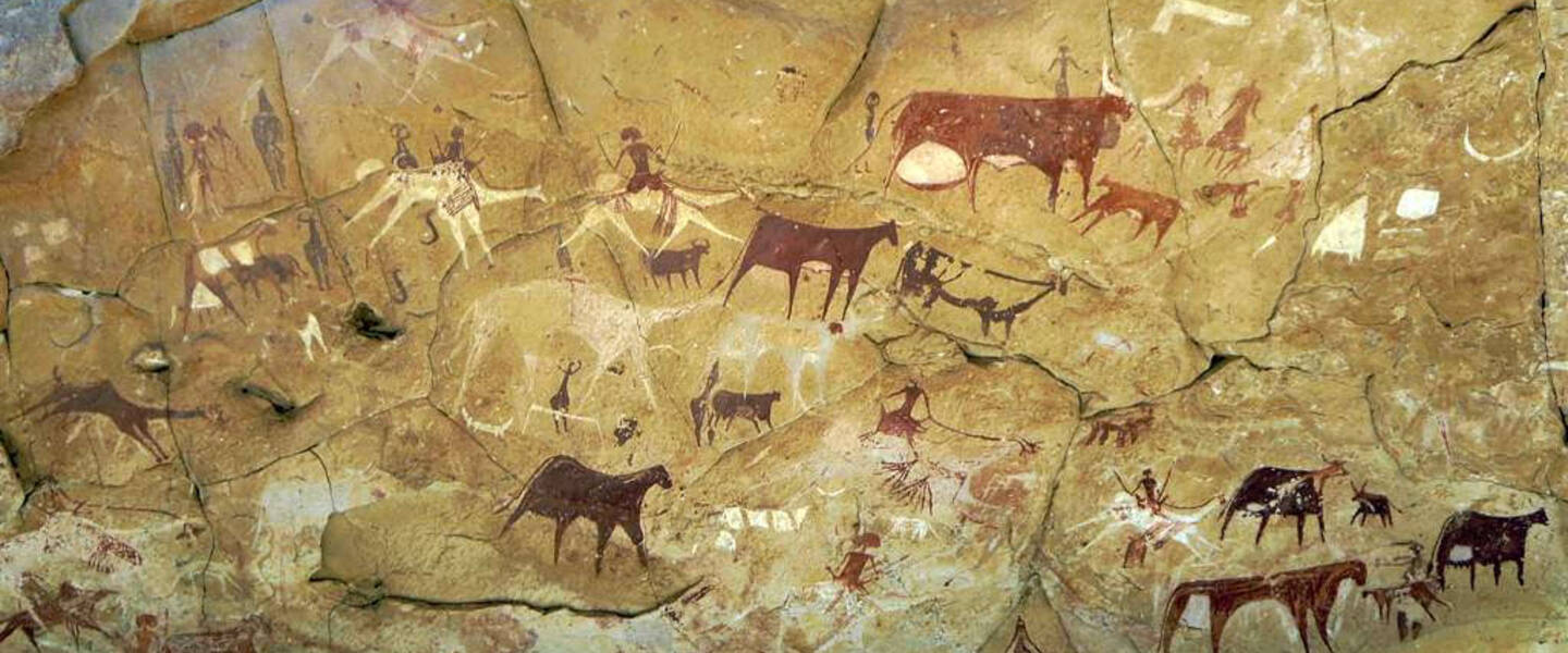prehistorische grotschilderingen in Tsjaad