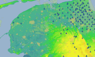 seismische meetstations, noord Nederland 