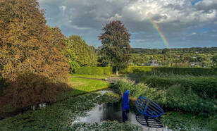 Regenboog in De Bilt op 17 september 2025