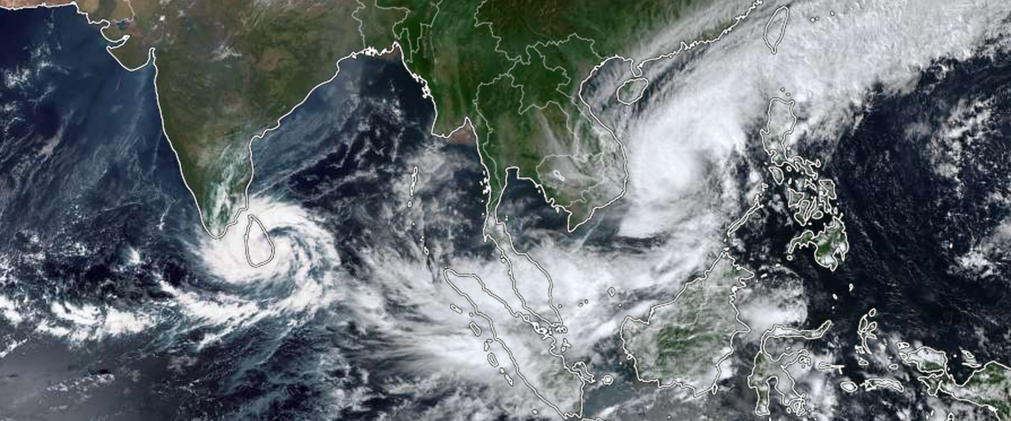 Satellietbeeld van donderdag 27 november
