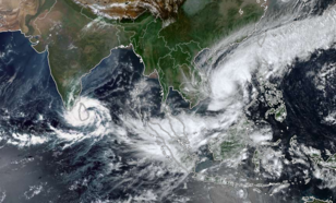 Satellietbeeld van donderdag 27 november