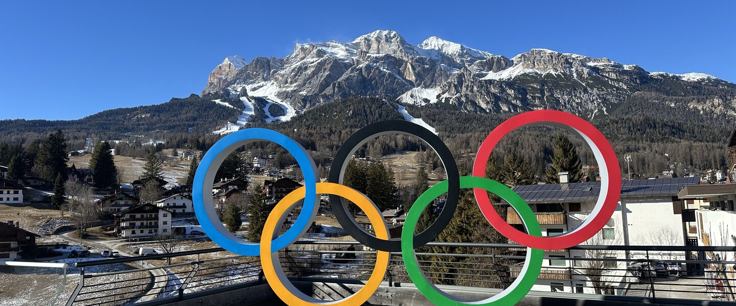 Olympische ringen in Cortina