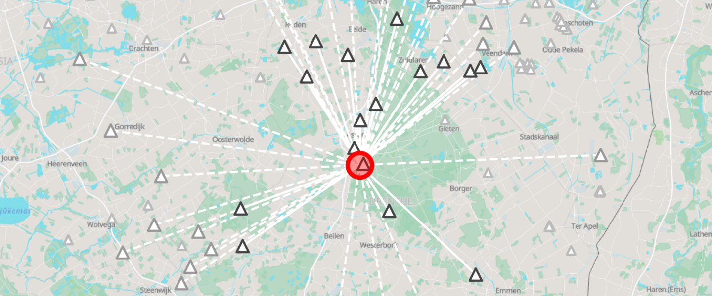 kaart met details van de aardbeving in drenthe maart 2026
