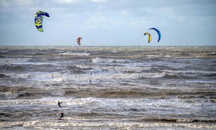 Zandvoort de dag na storm Benjamin op 24 oktober 2025