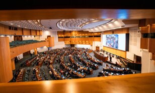 Foto van de plenaire vergadering van het IPCC in Addis Ababa, 12-16 oktober 2026